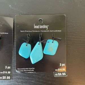 Bead landing semi- polished pendants